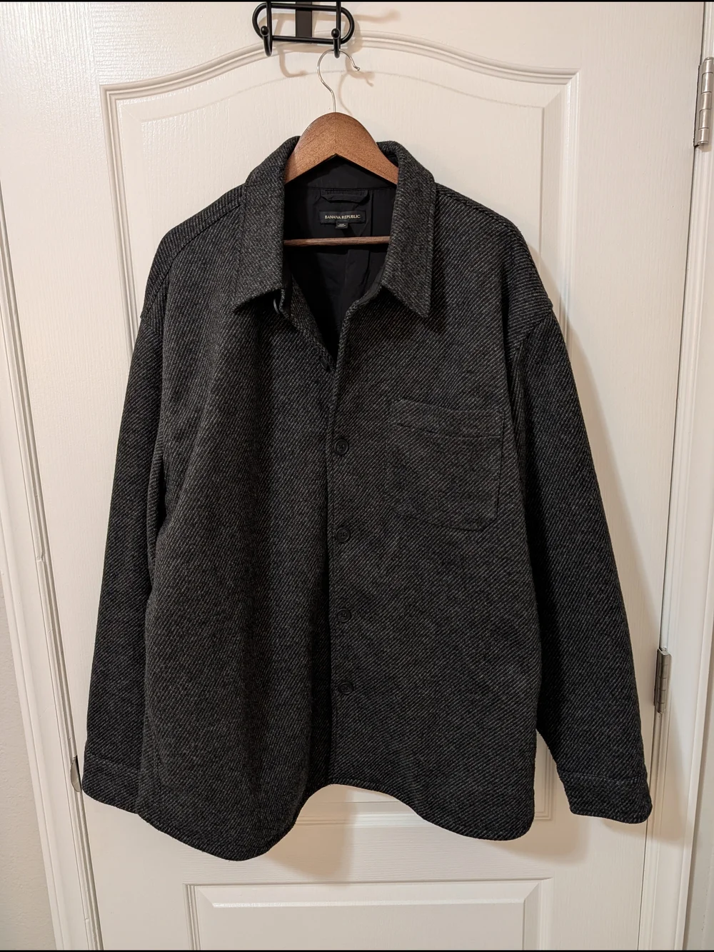 Banana Republic Men’s Dark Charcoal Shirt Jacket